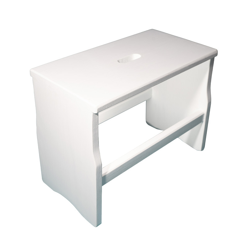 Tabouret PRATIQUE - H 32.5 cm - blanc