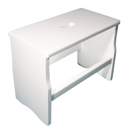Tabouret PRATIQUE - H 32.5 cm - blanc
